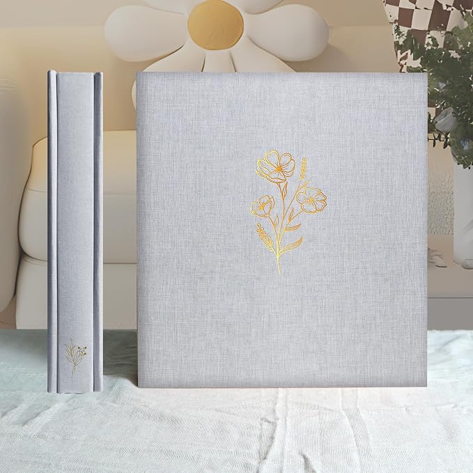 Holoary Photo Album 4x6 500 Photos 5 Pictures Per Page, 500 Pockets 4”x6” Picture Album, Linen Fabric Cover Big Picture Book for Photos, 4x6 Photo Albums for Family Weddings Travel Memories(Grey) - Image 2