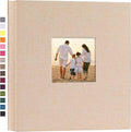 potricher Photo Album 4x6 Pictures, 600 Pockets, Linen Cover, Beige | Linen Cover, Front Window, Large Capacity 4x6 Picture Albums, Photo Book for Family, Wedding, Anniversary, Baby, Keepsake by potricher