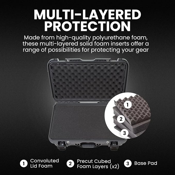 NANUK 935 Hard Case with Cubed Foam for Camera & Lenses – Waterproof Protective Equipment Case with Wheels, 22” x 14” x 9”–Dustproof and Impact Resistant, Carry-On Approved for Most Airlines–Graphite - Image 3
