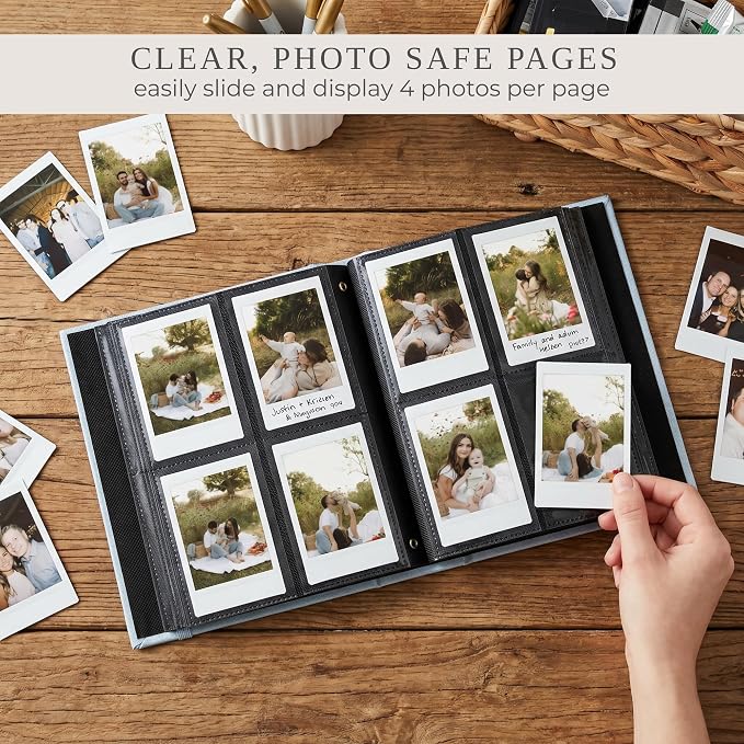 Beautiful Polaroid Photo Album for 2x3" Photos - Holds 240 Pictures | Safely Stores 240 Pictures of Unique Memories - The Perfect Instax Mini Compatible Book for Trading Collection Cards - Image 9