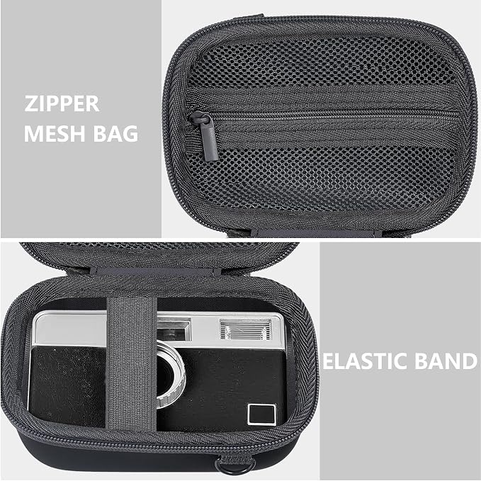 Leayjeen Hard EVA Case for KODAK EKTAR H35 H35N Film Camera - Black | Compatible with KODAK Ultra F9/M35/M38/RETO/Paper Shoot 35mm Camera, EVA Hard Shell, Fits Film Rolls (Case Only) - Image 3