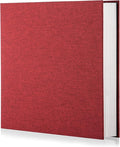 Photo Album Self Adhesive Scrapbook Album for 4×6 Pictures DIY Magnetic Linen Cover Album 15 Sheets/30 Blank Pages for Family Wedding, Birthday, Christmas, Anniversary (Red) by HenPisen