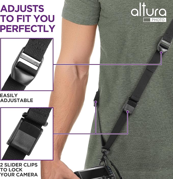 Altura Photo Camera Strap with Quick Release & Safety Tether - Camera Strap for Photographers for Sony, Nikon, & Canon - Image 6