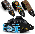 Art Tribute Custom Camera Strap Bohemian Blue - Add Your Text and We Make It Especially For You Get Your Own Personalized Gift Camera Strap, No Shipping Cost! by ArtTribute