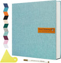 Spbapr Large Photo Album Self Adhesive Magnetic Scrapbook,DIY Scrapbook Album for 4x6 5x7 8x10 Picture,60 Pages Linen Cover Memory Book for Wedding Family Baby Pets, with Metallic Pen and Scraping by Spbapr