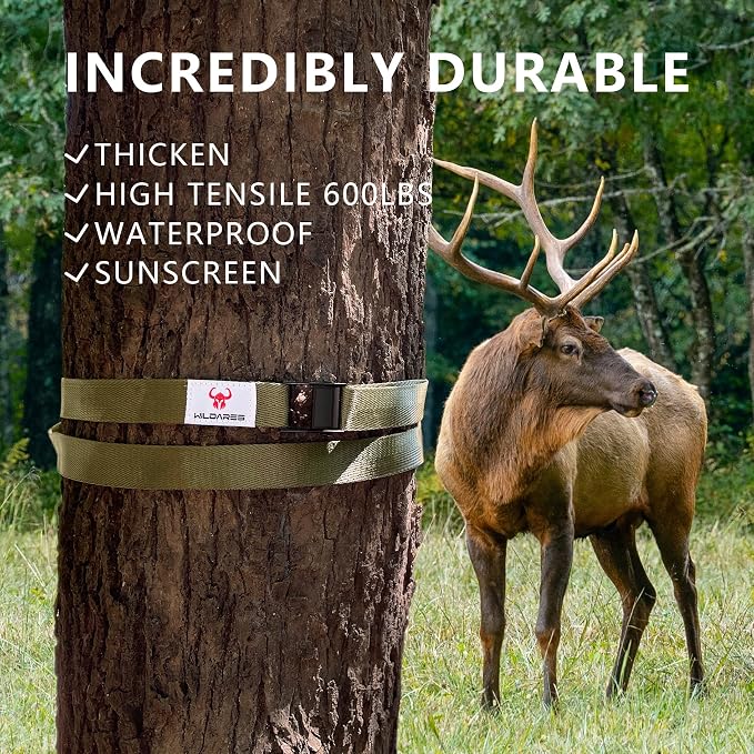 1" x 6.6' Trail Cam Strap,Trail Camera Straps,1800 lbs,Heavy-Duty Game Camera Mounting,Tree Belts,Wildares Durable Nylon Fiber,Long-Lasting Alloy Buckle,Pack of 4 - Image 4