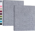 Mublalbum 2 Pack Small 5x7 Photo Album, 52 Pockets, Linen Cover,Gray | Linen Cover, Portable Mini Picture Book, Holds 52 Vertical Pockets for Artwork Postcards, Picture Storage by Mublalbum