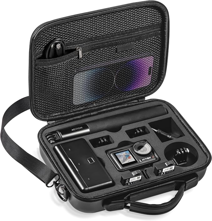 Tomat Action 5 Pro Carrying Case for DJI Osmo Action 5 Pro/Action 4 Camera Accessories Hard Shell Bag Travel Case Compatible with DJI Action 5 Pro/Action 4 Adventure by Tomat