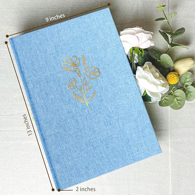 Holoary Photo Album 4x6 300 Photos, 300 Pockets 4”x6” Picture Album, Linen Fabric Cover Big Picture Book for Photos with Writing Area, 4x6 Photo Albums for Family Weddings Travel Memories(Blue) - Image 2