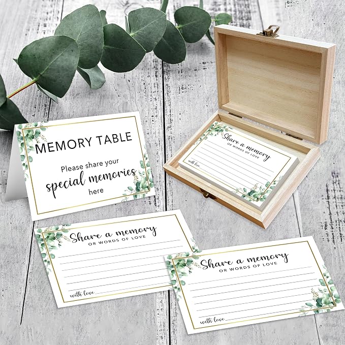 Share A Memory Card for Celebration Of Life - 50 Pcs Memorial Cards, Memory Box for Graduation Wedding, Funeral Keepsake for Celebration Of Life Decorations -A06 - Image 3