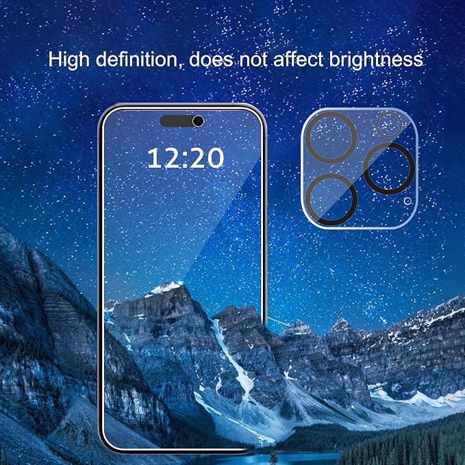 Ailun Privacy Screen Protector+Camera Lens Protector for iPhone 16 Pro Max | 3+3 Pack, 6.9 inch, Installation Frame, Dynamic Island Compatible, Anti Spy Tempered Glass - Image 3