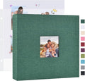 Mublalbum 10x10 Inch 3 Ring DIY Scrapbook Photo Album 40 Pages, Dark Green | 3 Ring Binder Scrapbook, Linen Cover, 20 Plastic Sleeves 40 Pages, Memory Book for Wedding, Baby, Family, DIY Projects by Mublalbum