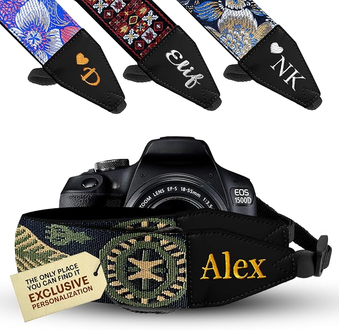 Art Tribute Custom Camera Strap - Add Your Text and We Make It Especially For You Get Your Own Personalized Gift Tree Leaves Camera Strap, No Shipping Cost! by ArtTribute