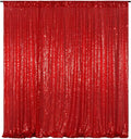 Poise3EHome Red Sequin Backdrop Curtain, 10Ft x 10Ft Red Glitter Photography Background Curtains, Sequence Xmas Thanksgiving Backdrop Drapes for Wedding Party Festival Decor by Poise3EHome