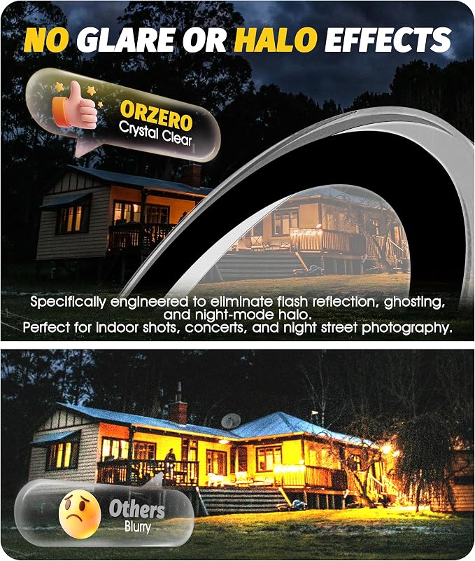 (3 Pack) Orzero Camera Lens Protector for iPhone 17e / iPhone 16e, [EZ Install] [Case-Friendly] 9H Tempered Glass Lens Cover Accessories, Military-Grade Shockproof, HD Clarity Anti-Glare - Transparent - Image 5