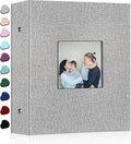Ejblfe Photo Album 4x6,Linen Cover Slide-in Photo Album Book Can Holds 600 4x6 Photos with 60 Black Sheets for Family,Wedding,Baby and Holiday Pictures (Gray) by EJBLFEPremiumPhotoAlbums