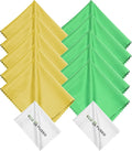 Eco-Fused Microfiber Cleaning Cloths - 12 Pack - Ideal for Cleaning Glasses, Spectacles, Camera Lenses, iPad, Tablets, Smartphones, iPhone, Android Phones, Laptops, LCD Screens by Eco-Fused