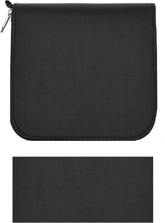CamKix Memory Card Case - Fits up to 88x SD, SDHC, Micro SD, Mini SD and 4X CF - Holder with 88 Slots (8 Pages) - for Storage and Travel - Microfiber Cleaning Cloth, Carabiner and Labels Included - Image 4