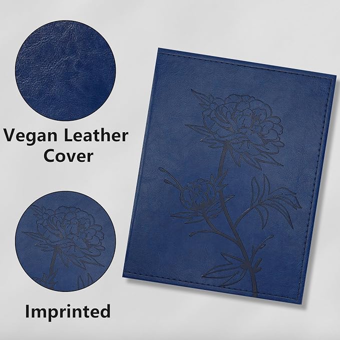 Vienrose 4x6 Photo Album Holds 400 Photos Vegan Leather Beige | Vertical pockets, Dark Blue, Large capacity, Family Wedding Baby Travel - Image 6