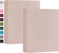 Mublalbum 2 Pack Small 4x6 Photo Album, 52 Pockets, Linen Cover,Beige | Linen Cover, Portable Mini Picture Book, Holds 52 Vertical Pockets for Artwork Postcards, Picture Storage by Mublalbum