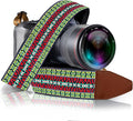 Art Tribute Camera Strap - Shoulder, Crossbody & Neck Camera Strap for Photographers, Fits All Cameras, Canon Nikon Sony Fujifilm, Padded Strap W/Quick Release, Embroidered Cotton & Leather Ends by ArtTribute