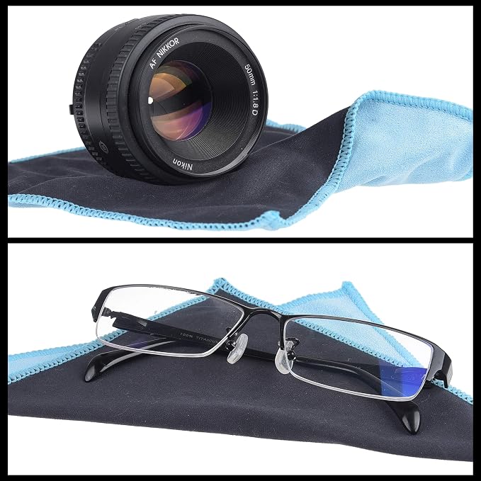 Lens Cleaning Paper Tissue 6X booklets/300 Sheets + Double Sided Cleaning Cloth - Lens Cleaning Paper for Use on Camera Lenses - Double-Sided Cleaning Cloth for Use on Electronic Screens - Image 3