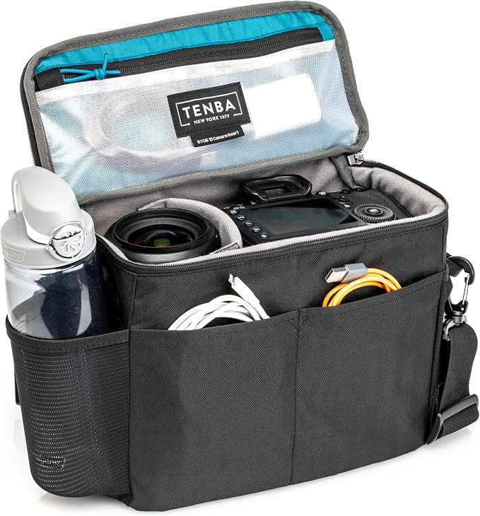 Tenba BYOB 10 Camera Insert - Turns any bag into a camera bag for DSLR and Mirrorless cameras and lenses – Black (636-630) | 300D polyester insert with YKK zippers and mesh pockets for mirrorless cameras, lenses and accessories - Image 2