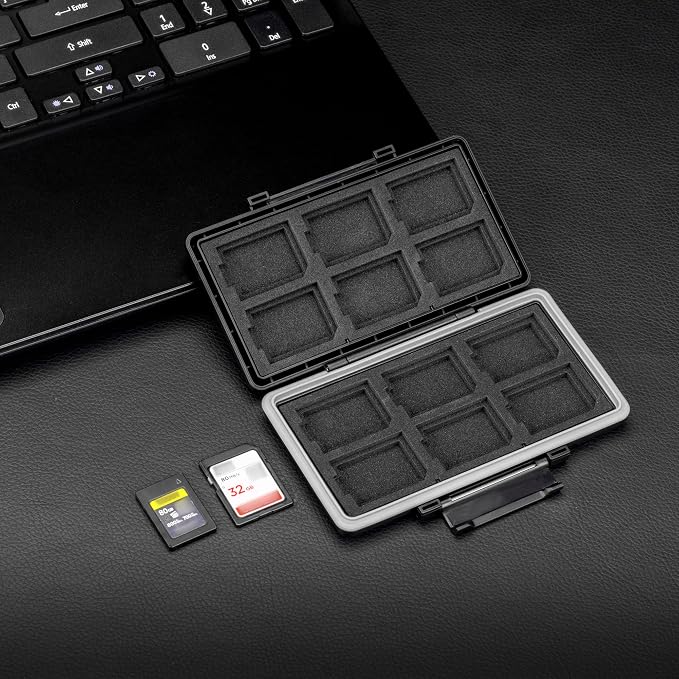 CFexpress Type A Card SD Card Holder Case Storage, Water-Resistant Shockproof Memory Card Organizer Box for 12 SD Card, 12 CFexpress Type-A Card for Sony A7RV A7SIII A7IV A7R5 A1 A9M3 FX3 FX6 FX30 FR7 - Image 9