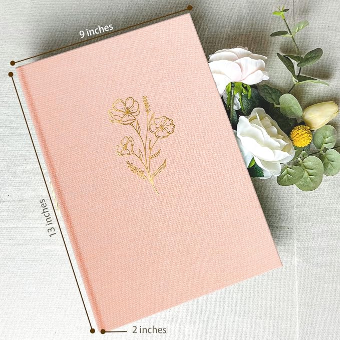 Holoary Photo Album 4x6 300 Photos, 300 Pockets 4”x6” Picture Album, Linen Fabric Cover Big Picture Book for Photos with Writing Area, 4x6 Photo Albums for Family Weddings Travel Memories(Pink) - Image 2