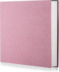 Photo Album Self Adhesive Scrapbook Album for 4×6 Pictures DIY Magnetic Linen Cover Album 30 Blank Pages for Family Wedding, Birthday, Christmas, Anniversary (Pink) by HenPisen
