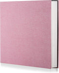 Pink Photo Album Self Adhesive Scrapbook Album for 4×6 Photos/Pictures DIY Linen Cover Album 15 Sheets/30 Blank Pages for Family Wedding, Birthday, Christmas, Anniversary by HoneyTolly