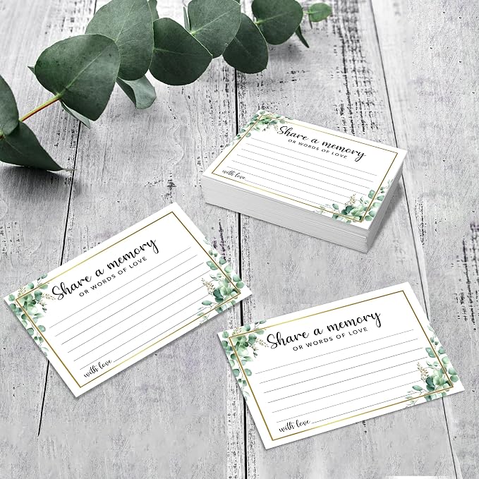 Share A Memory Cards for Celebration Of Life - Set of 50 Memorial Cards for Weddings, Anniversaries, Memorials, Funerals, Birthdays, Graduation, Retirement, Going Away -A06 - Image 3
