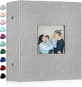 Ejblfe Photo Album 4x6,Linen Cover Slide-in Photo Album Book Can Holds 1000 4x6 Photos with 100 Black Sheets for Family,Wedding,Baby and Holiday Pictures (Gray) by EJBLFEPremiumPhotoAlbums