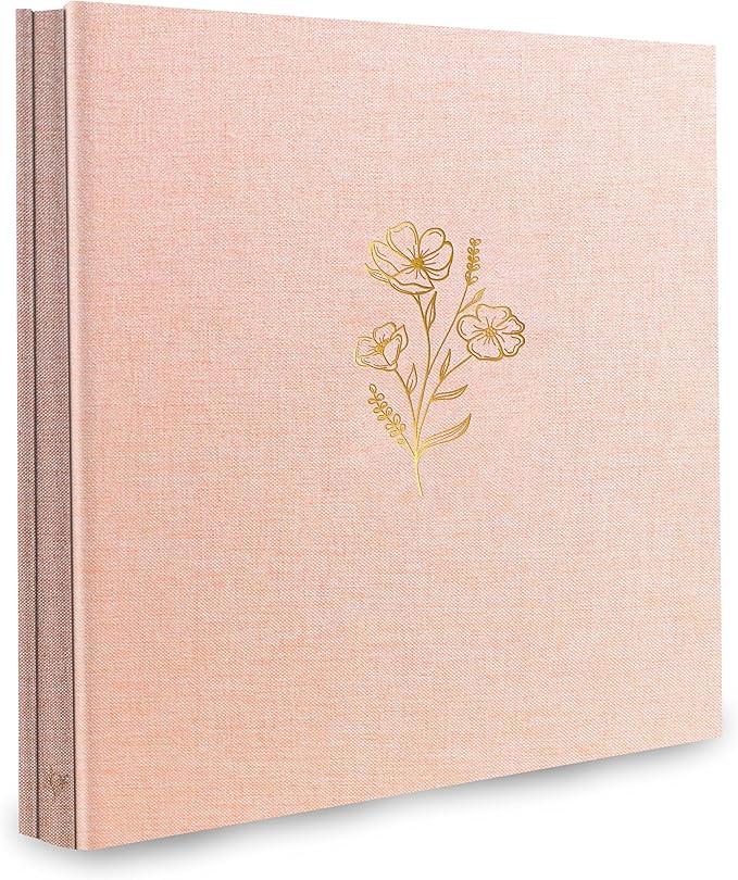 Holoary Photo Album 4x6 600 Photos 5 Pictures Per Page, 600 Pockets 4”x6” Picture Album, Linen Fabric Cover Big Picture Book for Photos, 4x6 Photo Albums for Family Weddings Travel Memories(Pink) by Holoary