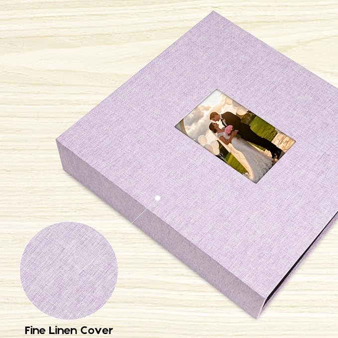 Extra Large Capacity 4x6 Photo Album, Holds 1000 Photos, Purple | Linen Hardcover, Horizontal & Vertical 4x6 Pockets, Removable Acid-Free Pages, Front Display Window, Family, Wedding & Travel - Image 4