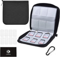 CamKix Memory Card Case - Fits up to 88x SD, SDHC, Micro SD, Mini SD and 4X CF - Holder with 88 Slots (8 Pages) - for Storage and Travel - Microfiber Cleaning Cloth, Carabiner and Labels Included by CamKix