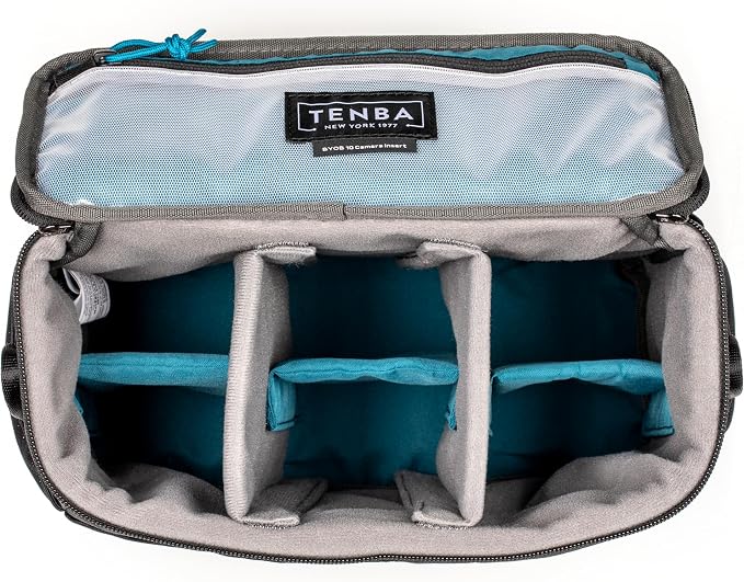 Tenba BYOB 10 Camera Insert - Turns any bag into a camera bag for DSLR and Mirrorless cameras and lenses – Black (636-630) | 300D polyester insert with YKK zippers and mesh pockets for mirrorless cameras, lenses and accessories - Image 8