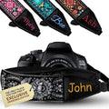 Art Tribute Camera Strap Personalized With Name - Shoulder, Crossbody & Neck Camera Strap for Photographers, Fits All Cameras, Canon Nikon Sony Fujifilm, Padded Strap W/Quick Release & Leather Ends by ArtTribute