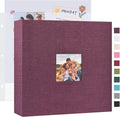 Mublalbum 12x12 Inch 3 Ring DIY Scrapbook Photo Album 80 Pages, Purple | 3 Ring Binder Scrapbook, Linen Cover, 40 Plastic Sleeves 80 Pages, Memory Book for Wedding, Baby, Family, DIY Projects by Mublalbum