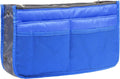 Vercord Purse Organizer Insert for Handbags Bag Organizers Inside Tote Pocketbook Women Nurse Nylon 13 Pockets Sapphire Blue Medium by Vercord