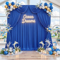 10ft x 8ft Wrinkle Free Royal Blue Backdrop Curtains for Parties, Polyester Photography Backdrop Drapes Back Drop Cloth for Baby Shower Photoshoot Engagement Wedding Birthday Photography Background by Outpain