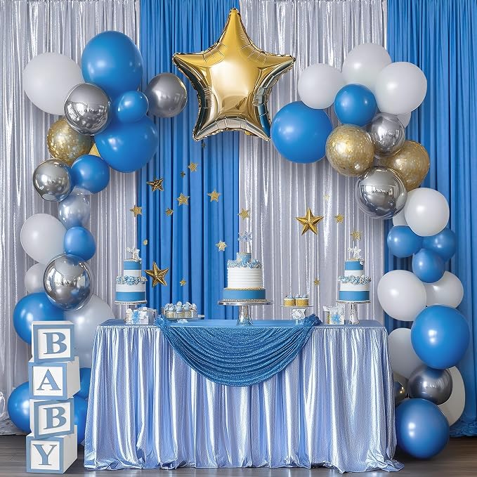 Outpain Thick 30 ft x 10 ft Silver Sequin Backdrop Curtain for Parties, Wrinkle Free Glitter Photo Backdrop Drapes 6 Panels 5x10ft Silver Back Drop Cloth for Wedding Christmas Photography Background - Image 8