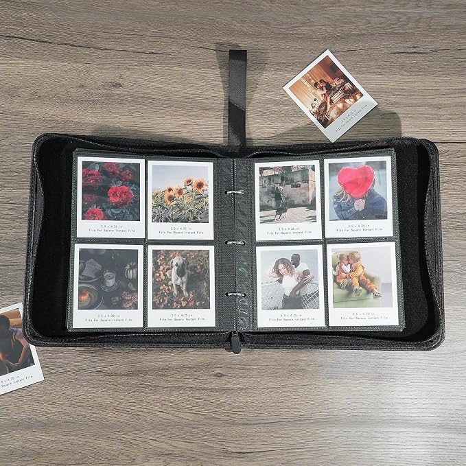 Large Polaroid Photo Album Binder, 240 Pockets. Leopard Print | Fits Polaroid i-Type, 600, SX-70 and Instax Wide 3.5x4.25 films. Acid-free pages protect photos for long-term storage. - Image 7
