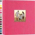 potricher Photo Album 4x6 Pictures, 1000 Pockets, Linen Cover, Rose Red | Linen Cover, Front Window, Large Capacity 4x6 Picture Albums, Photo Book for Family, Wedding, Anniversary, Baby, Keepsake by potricher