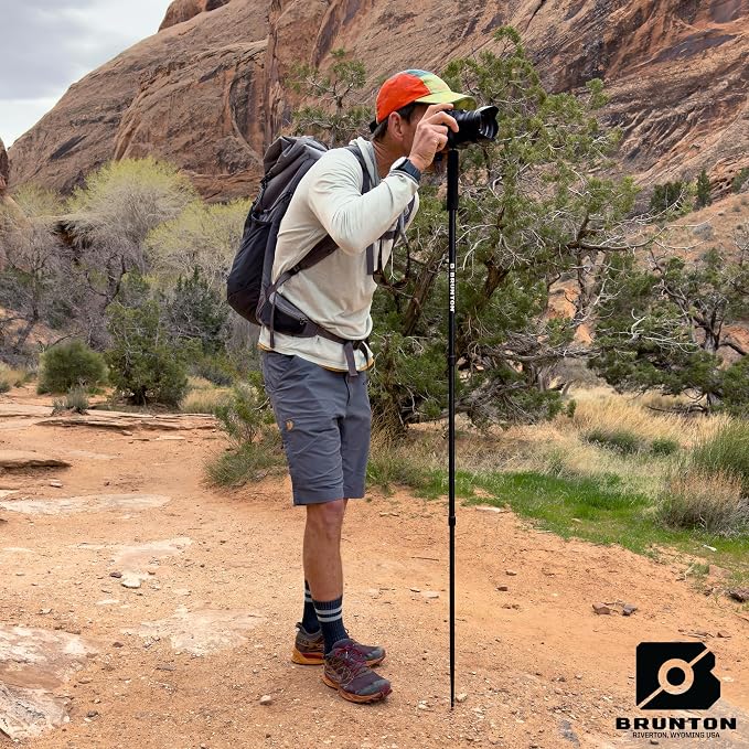 Brunton Three-section Monopod for Binoculars and Transits | Adjustable Aluminum Staff, Stabilization Platform, 1/4-20 Thread, For Pocket Transits, Cameras, and Optics - Image 2
