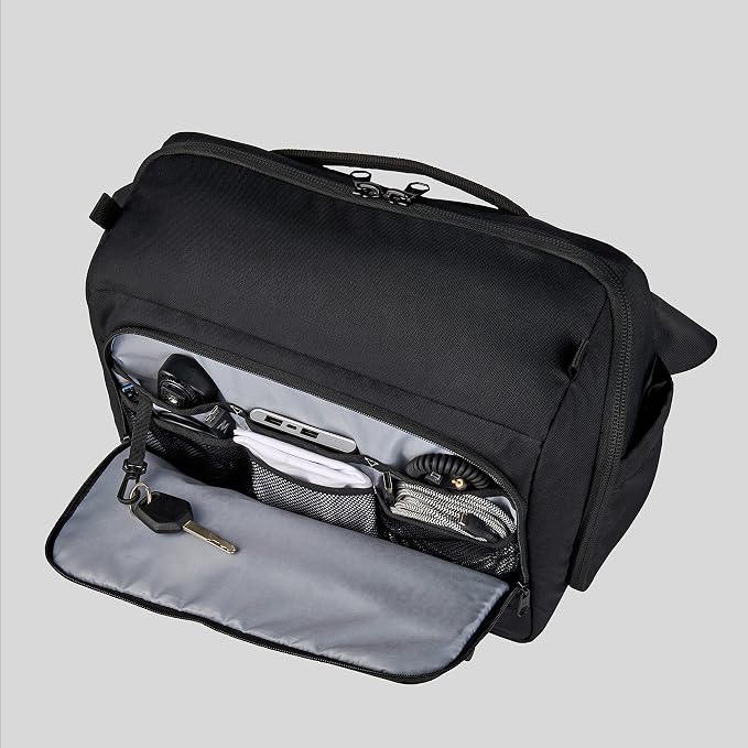 HEX Ranger DSLR XL Camera Sling – with Adjustable Carry Straps, Ample Interior Dividers, Water-Resistant Fabric, YKK Premium Zippers & More – Black - Image 5