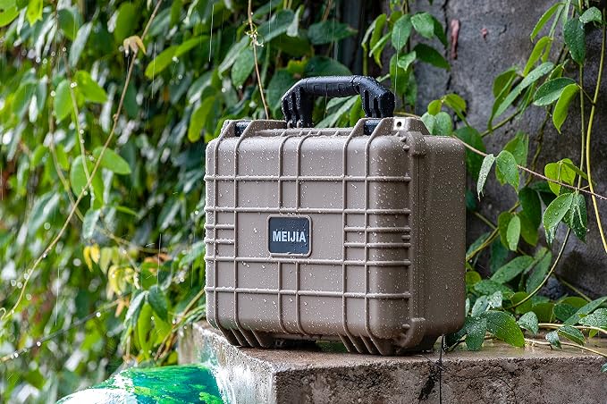MEIJIA All Weather IP67 Waterproof Hard Camera Case,Hard Protective Case,Hard Case with Customizable Foam,Fit Use of Drones,Camera,Equipments,Pistols(Desert Tan,15.98x12.99x6.85inches) - Image 8