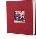 Photo Album Self Adhesive Scrapbook Album for 4×6 Pictures DIY Magnetic Linen Cover Album 15 Sheets/30 Blank Pages for Family Wedding, Birthday, Christmas, Anniversary (Red) by HoneyTolly