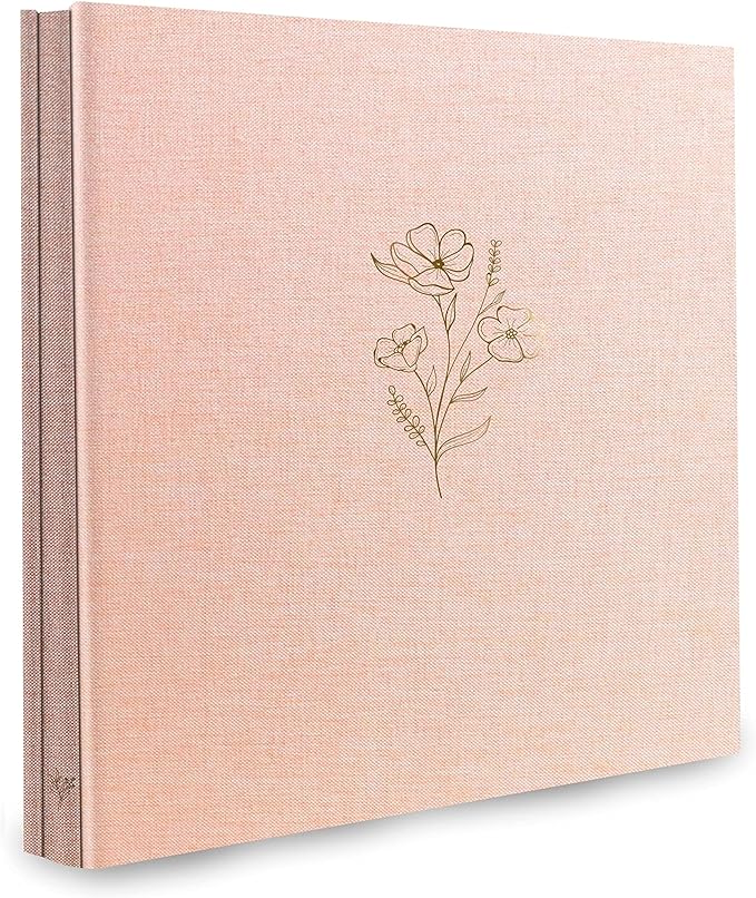 Holoary Photo Album 4x6 500 Photos 5 Pictures Per Page, 500 Pockets 4”x6” Picture Album, Linen Fabric Cover Big Picture Book for Photos, 4x6 Photo Albums for Family Weddings Travel Memories(Pink) by Holoary