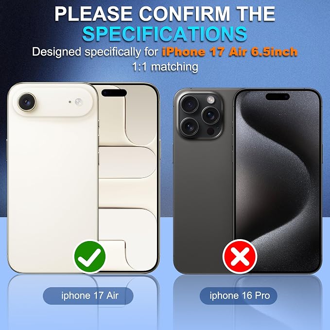 Suoman 2-Pack for iPhone 17 Air Camera Lens Protector, [CD Lines] [Strong-Adhesion] Metal Texture Style Tempered Glass Camera Lens Cover [with Auto Alignment Tool Kit] -Gold - Image 2
